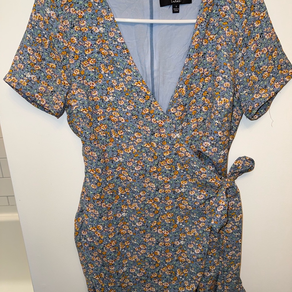 Lulu's Blue Floral romper